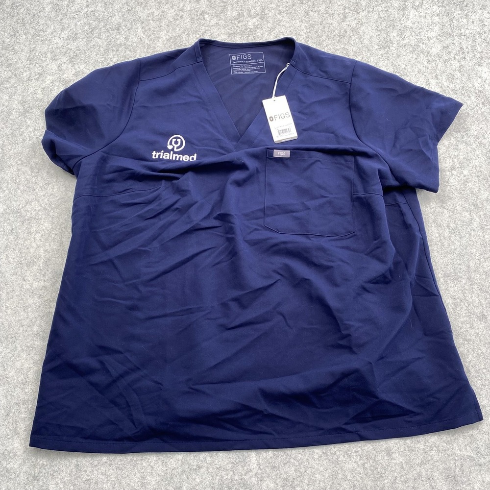 FIGS Shirt Womens 3XL Blue Catarina Technical Collection Medical Scrub Tunic Top